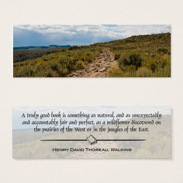 Rocky Path & Thoreau Quote Mini Visitekaartjes (Voorkant /achterkant)