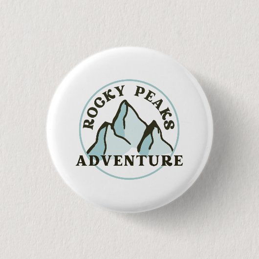 Rocky Peaks Adventure Collectible Pin Ronde Button 3,2 Cm (Voorkant)