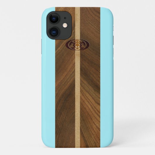 Rocky Point Hawaiian Faux Wood Surfboard Case-Mate iPhone Case (Achterkant)
