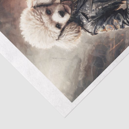 Rocky Poodle speelt gitaar bij concert - Tissuepapier (Detail)