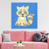 Rocky Raccoon 24 x 24 Canvas Afdruk (Insitu (Woonkamer))