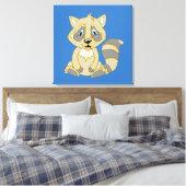 Rocky Raccoon 24 x 24 Canvas Afdruk (Insitu (Slaapkamer))