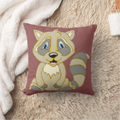 Rocky Raccoon Square Pillow Kussen (Deken)