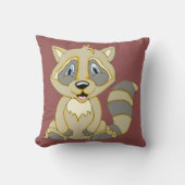 Rocky Raccoon Square Pillow Kussen (Voorkant)
