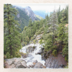 Rocky River in het Nationaal Park Yosemite Glazen Onderzetter