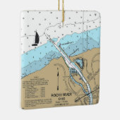 Rocky River Ohio Nautical Chart Keramisch Ornament (Rechts)