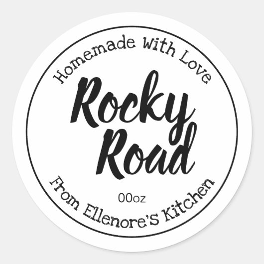 Rocky Road Ronde Sticker (Voorkant)