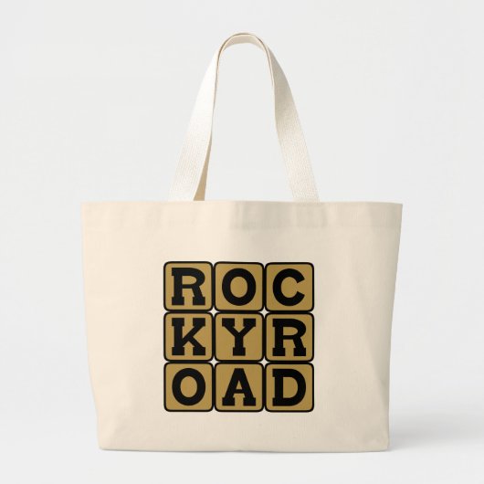 Rocky Road, Smaak Ijs Grote Tote Bag (Voorkant)