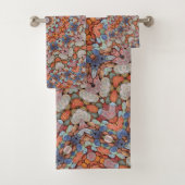 Rocky Roads Rustic Oranje Kaleidoscoop Bad Handdoek (Insitu)