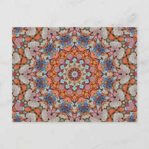 Rocky Roads Rustic Oranje  Kaleidoscoop Briefkaart