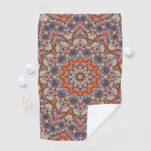 Rocky Roads Rustic Oranje  Kaleidoscoop Golfhanddoek (Insitu)