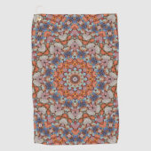 Rocky Roads Rustic Oranje Kaleidoscoop Golfhanddoek (Voorkant)