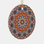 Rocky Roads Rustic Oranje  Kaleidoscoop Keramisch Ornament (Rechts)