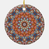Rocky Roads Rustic Oranje  Kaleidoscoop Keramisch Ornament (Achterkant)