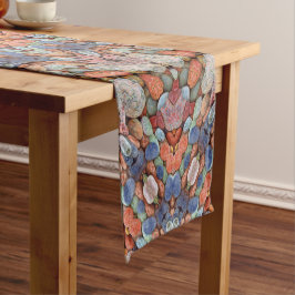 Rocky Roads Rustic Oranje  Kaleidoscoop Korte Tafelloper