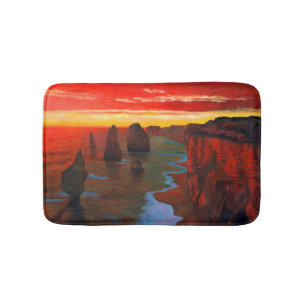 Rocky Seashore op Sunset Badmat