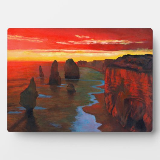 Rocky Seashore op Sunset Fotoplaat (voorkant)