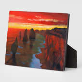 Rocky Seashore op Sunset Fotoplaat (Zijkant)