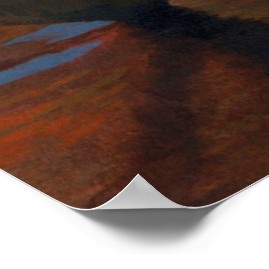 Rocky Seashore op Sunset Poster (Hoek)