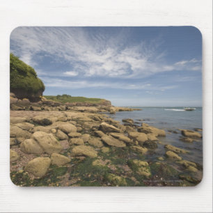 Rocky Seaside met motorboot Muismat