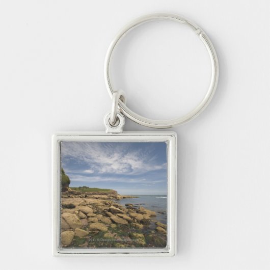 Rocky Seaside met motorboot Sleutelhanger (Voorkant)