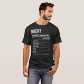 Rocky Serving Size Nutrition Label Calories T-shirt (Voorkant volledig)