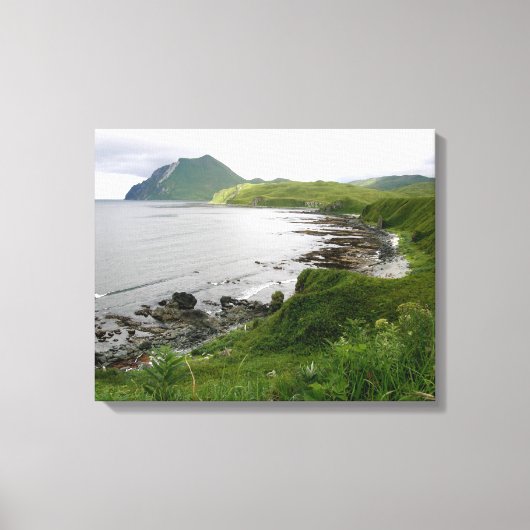 Rocky Shoals op het eiland Unalaska Canvas Afdruk (Voorkant)