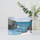 Rocky Shore Bermuda Winslow Homer Briefkaart (Staand voorkant)