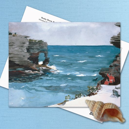 Rocky Shore Bermuda Winslow Homer Briefkaart