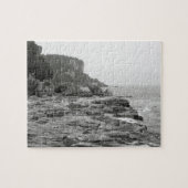 Rocky Shoreline Black en White Photo Puzzle Legpuzzel (Horizontaal)