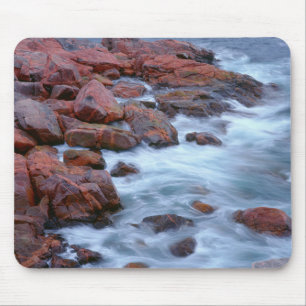 Rocky shoreline met water, Canada Muismat