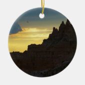 Rocky Silhouette, nationaal park Badlands, Sunset Keramisch Ornament (Voorkant)