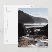 Rocky silhouettes op Perranporth Briefkaart (Voorkant / Achterkant)