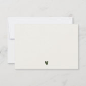 Rocky Snow Mountain Waterverf Landscape Wedding RSVP Kaartje (Achterkant)