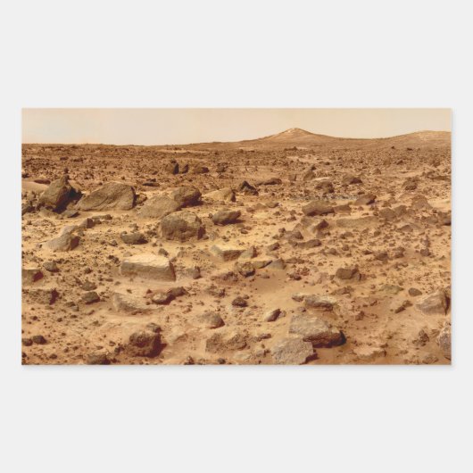 Rocky Surface of Planet Mars Rechthoekige Sticker (Voorkant)