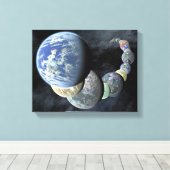 Rocky, terrestrische werelden canvas afdruk (Insitu (Houten vloer))