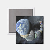 Rocky, terrestrische werelden magneet (Voorkant / Achterkant)