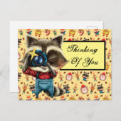 Rocky The Raccoon Briefkaart (Voorkant / Achterkant)