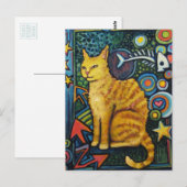 Rocky, The Rock Star Cat Producten Briefkaart (Voorkant / Achterkant)