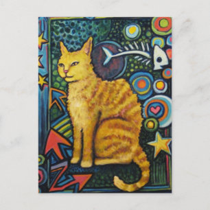 Rocky, The Rock Star Cat Producten Briefkaart