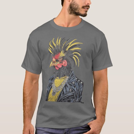 Rocky the Rooster retro T-shirt (Voorkant)