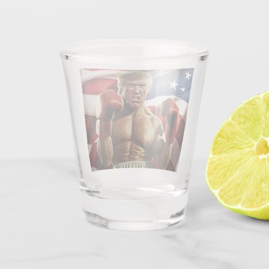 Rocky Trump: de voorvechter van vrijheid van het v Shot Glas (Achterkant)