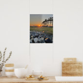 Rocky Waterscape Sunset Photo Poster (Keuken)