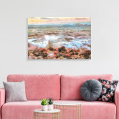 Rocky Waves 0742 Art Canvas Afdruk (Insitu (Woonkamer))