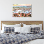 Rocky Waves 0742 Art Canvas Afdruk (Insitu (Slaapkamer))
