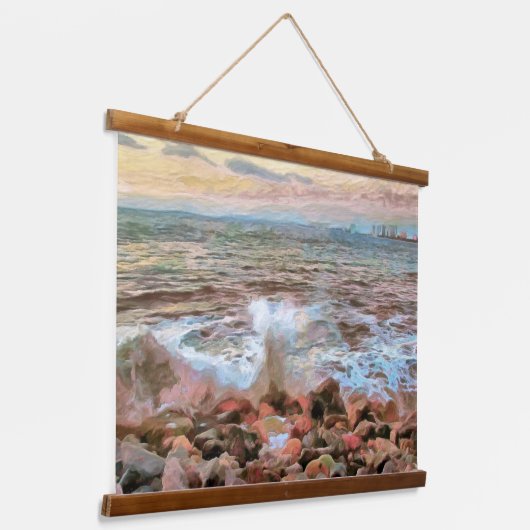 Rocky Waves 0742 Hangend Wandkleed (Gebogen)