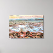 Rocky Waves 0742 Kunst Canvas Afdruk (Voorkant)