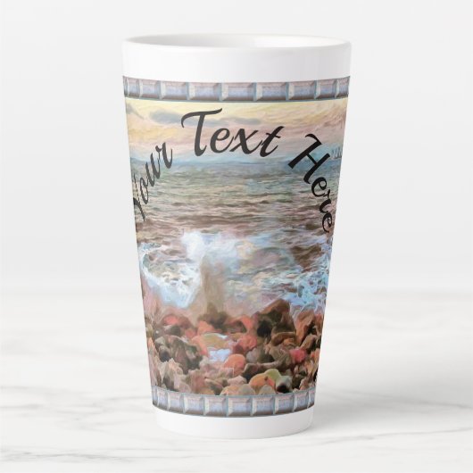 Rocky Waves 0742 Latte Mok (Voorkant)