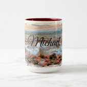 Rocky Waves 0742 Tweekleurige Koffiemok (Center)