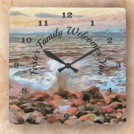 Rocky Waves 0742 Vierkante Klok